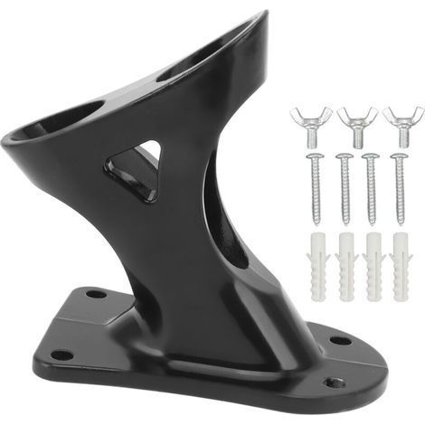 Jeffergarden Porte-Drapeau, Support de Mât de Drapeau épaissi Antirouille en Alliage d'aluminium de 2,5 Cm de Diamètre Intérieur pour Toit pour Garde-Corps Extérieur (Noir) (1/5)
