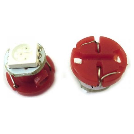 Lampadina Led T4.7 1 Smd 5050 Rosso Luce Cruscotto e Strumentazione 12V DC