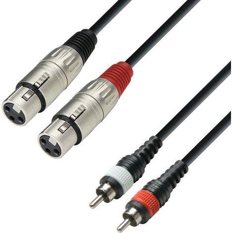 Cable 2xrca Macho A 2xxlr Hembra 1m Adam K3 K3tfc0100