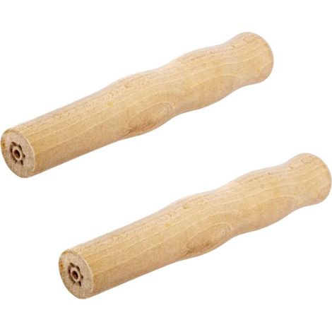 Poignée de brouette en bois diamètre 32mm longueur utile 125mm à enmancher chariot (paire) (1/2)