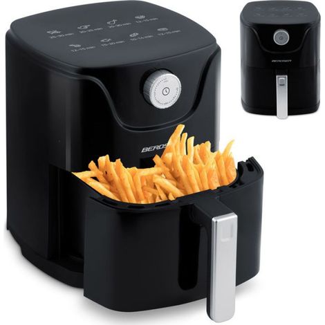 Friteuse Sans Huile - Circulation D'air Chaud - 8 Programmes Préréglés - Capacité 2,5 L - 1000 W - Noir (1/5)