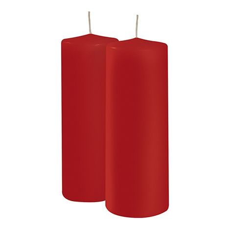 Cereria Di Giorgio Cero D 7 Cm H 25 Cm 2 Pz Rosso