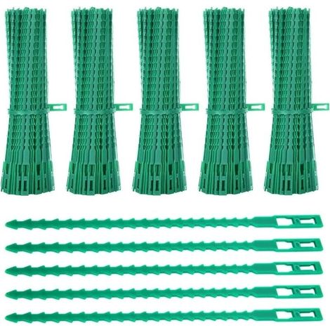 Ulisem 600 Stück Pflanzenbinder, 23 cm, verstellbare Gartenbinder, flexible Gartenbinder aus Kunststoff, Gartenkabel-Tomatenbinder zur Unterstützung von Pflanzen (1/4)