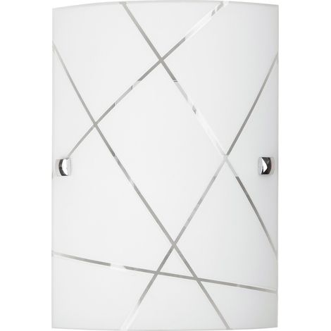 Lámpara de techo de cristal 18 cm E27 1x60W blanca rectangular Phaedra 3697 Rabalux (1/2)