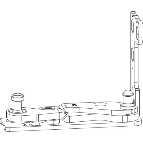 MACO Ecklager POWER für Bodenschwelle, 13V, rechts, silber (227286)