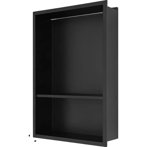 Nicho de ducha, diseño de tres niveles, acero inoxidable moderno, 45 cm (18 pulgadas) (1/2)