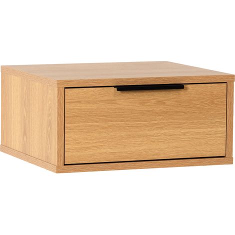 Comodino sospeso Auri 1 cassetti effetto Rovere