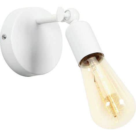 Applique Murale Intérieur Design Rétro E27 40W Blanc 1PCS (1/5)