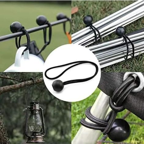 50 pièces d'élastique avec une longueur et une fixation universelles - après un élastique pour le camping, les bagages, la présentation (1/2)