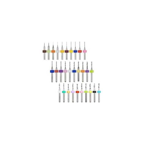 30pcs Buse Outil de Nettoyage Kit, 0,1 millimètres à 3,0 millimètres de carbure de carte d'outils rotatoires de bijoux de gravure de par ordinateur réglée