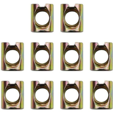 Lot de 10 écrous cylindriques métriques M6, chevilles croisées, écrous fendus, vis pour lit de bébé, kit de remplacement de quincaillerie pour lits superposés, têtes de lit, chaises, meubles M6 x 10 m