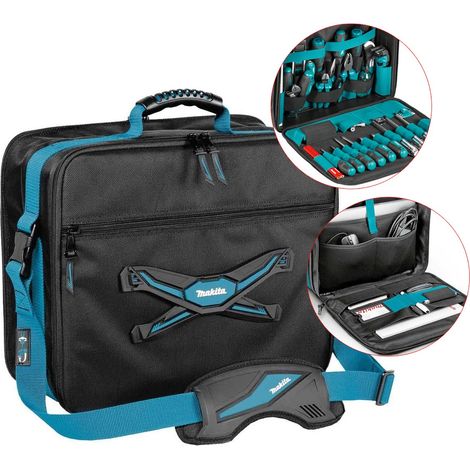 Makita Technician Laptop Tool Bag Notebook Case Body Holdall Shoulder Strap (1/4)