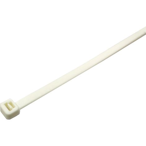 Serre-câble RS PRO 380mm x 7,6 mm Blanc en Nylon 66 ( Prix pour Sachet de 100 )