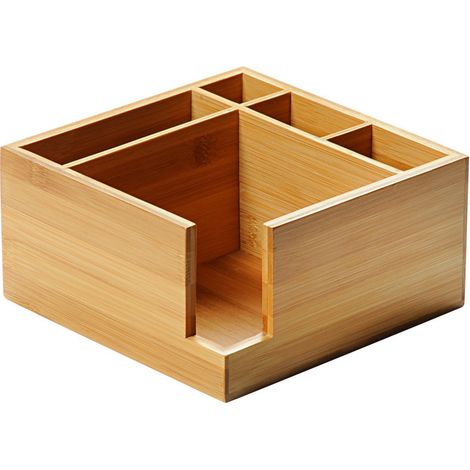 KESPER Serviettenspender-Besteckkasten 5-fach aus FSC-zertifiziertem Bambus / Besteckhalter / Box  - Kesper