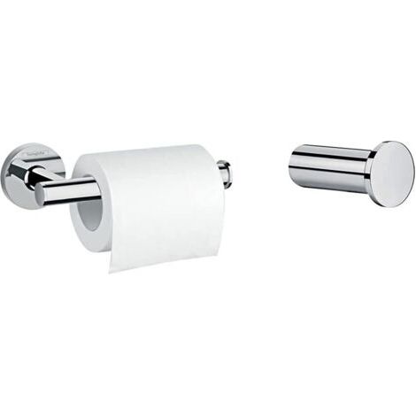 Porte-Papier Toilette WC pour Salle de Bain Chrome (1/4)