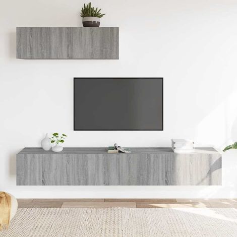 Ensemble de meubles TV 3 pcs pour Salon - Armoire TV Sonoma gris Bois d'ingénierie BV131612 - BonneVie (1/5)