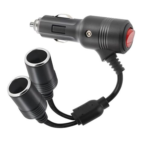 12V Cigarette Lighter Socket Extension Cable with Switch, Extension Cable with Fuse for Car, Boat, Motorcycle (0.2m) (1/5)