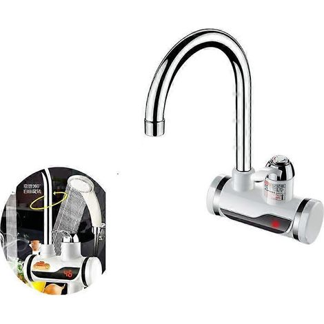 Robinet électrique de cuisine à eau chaude instantanée avec affichage numérique, chauffe et refroidit en 3 secondes. (1/5)