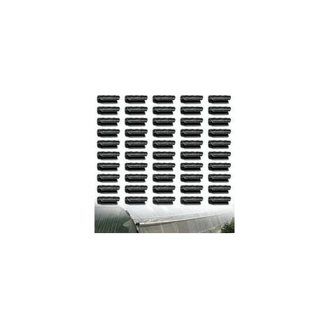 Serre Clips - Pince à Tuyau 20 mm - Pour Fixation de Films et Housses de Serre - 50 Pièces (1/5)