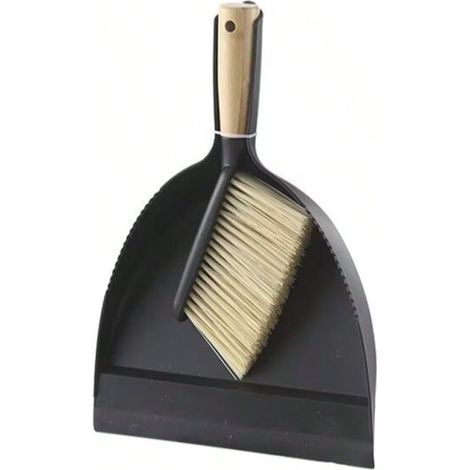 Ensemble Mini Pelle et Balayette, Petite Pelle Balayette , Petit Balai Ramasse Poussière,Noir,21.5x33CM