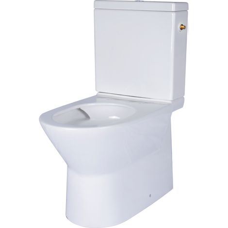 Primaster Stand WC spülrandlos Tiefspüler Mara weiß inkl. WC-Sitz und Spülkasten