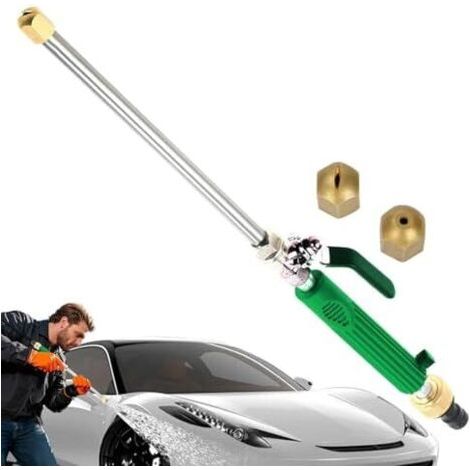 Buse à pression – de tuyau d'arrosage robuste pour lavage voiture Outil nettoyage rapide arrosage, portable terrasses, patios, clôtures Vert -