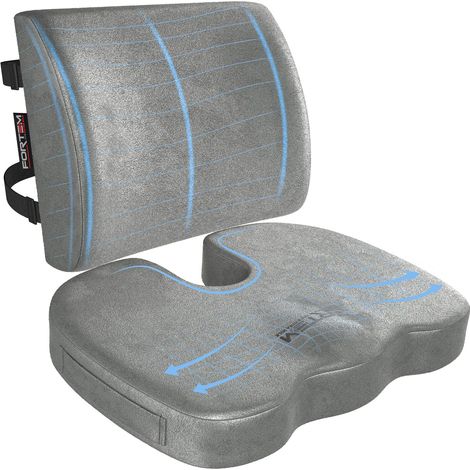 Coussin Lombaire d'Assise Ergonomique, Chaise Bureau, Voiture L (1/5)