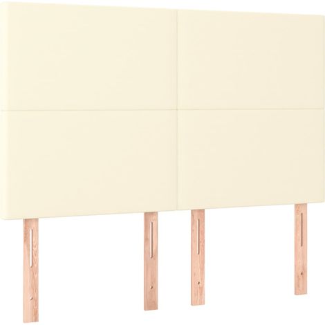 Maison Exclusive - Testiera Crema 144x5x118/128 cm Similpelle
