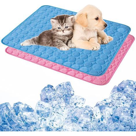 Tapis rafraîchissant 40 x 50 cm, lot de 2, tapis rafraîchissant résistant pour chien, glace