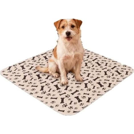 Tapis lavable et réutilisable pour animal de compagnie, 30 x 30 cm, anti-fuite, antidérapant, pour cage de chien, chiot, lit, siège de voiture et protection du sol de la maison, tapis absorbant et (1/5)