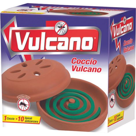 Diffusore in Coccio "Vulcano" porta Zampirone antizanzare con 10 Spirali (1/6)