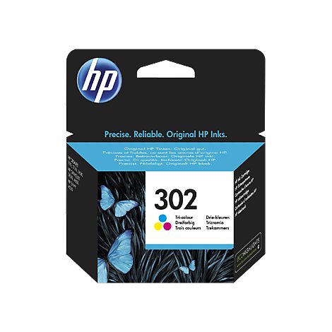 Cartouche d'encre HP 302 tricolore (F6U65AE), CMJ