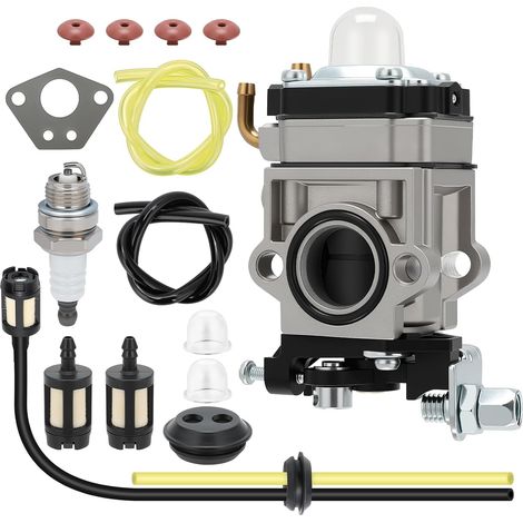 pour Moteur de Débroussailleuse 52cc 49cc 43cc, Kit Carbu avec Joint, Tuyau, Bougie d'Allumage et Filtre à Essence (1/5)
