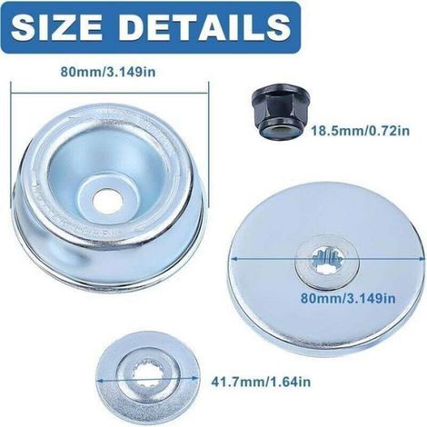 Adaptateur De Lame - Pour Debroussailleuse STIHL FS38 FS45 FS55 FS56 FS80 FS81 FS85 FS88 FS90 FS120 FS250 - Kit 4 Pièces (1/3)