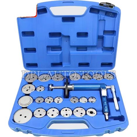 Ensemble d'outils de piston de frein pneumatique, ensemble de 23 pièces, construction en alliage d'aluminium, poignée pivotante à 360°, résistant à la corrosion, compatibilité universelle avec les véh (1/5)