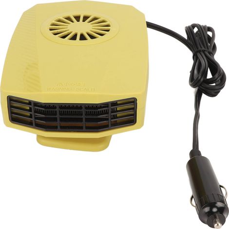 Chauffage voiture portable 12V 150W jaune, ventilateur réglable multi-angle chauffage et refroidissement toutes saisons, chauffe rapide. (1/5)