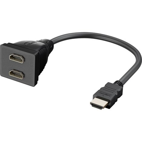 Goobay 68784 cable HDMI 0,1 m HDMI tipo A (Estándar) 2 x HDMI Type A (Standard) Negro (1/2)