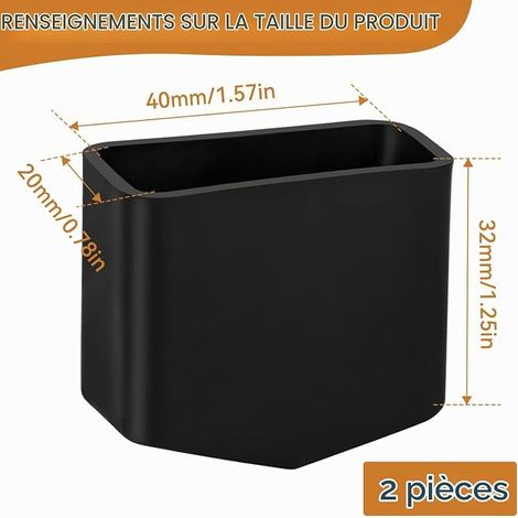 Step Ladder Foot with Rubber Tip (20 x 40 mm) Ladder Feet for Chevron Ladders Telescopic Ladders Cracks and Temperatures (1/2)