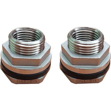 Raccord de cloison en acier inoxydable, filetage femelle 1/2" et raccord de réservoir étanche, connecteur de réservoir d'eau, vanne de sortie à bille, cuve de brassage de bière et de vin (1/5)