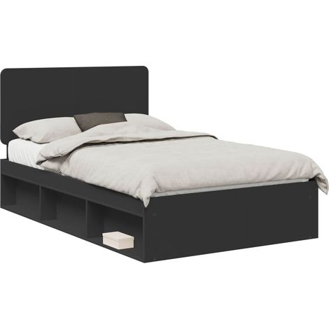 Maison Exclusive - Estructura de cama Negro 135 x 190 cm Madera d
