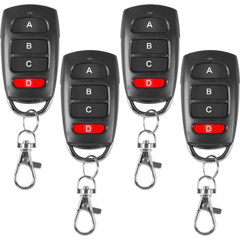 Télécommande de porte universelle, télécommande universelle 4PCS, télécommande de porte de garage, télécommande de porte coulissante, télécommande de porte pour porte automatique fréquence 433 MHz (1/5)