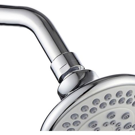 Pommeau de douche rond mural en plastique de 10 cm (4 pouces) pour salle de bain, accessoires de douche. (1/5)