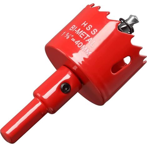 40-mm-Bimetall-Lochsäge, HSS M42 Bimetall-Lochsäge mit Zentrierbohrer für schwere Arbeiten (1/4)