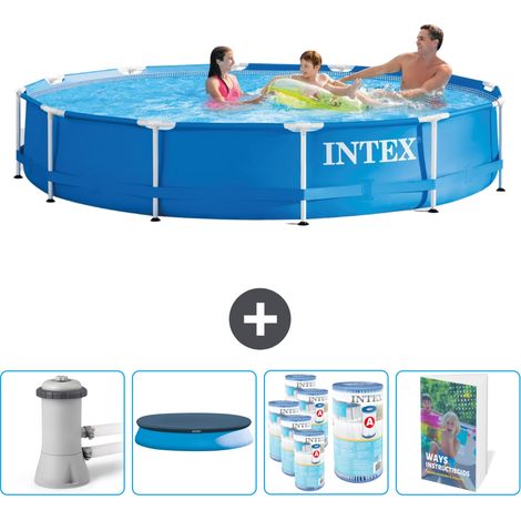 Intex Piscine Tubulaire Ronde - 366x76 cm - 5-pièces SCB111 (1/4)