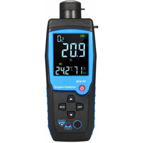 Irovami Détecteur oxygène numérique – rechargeable USB, écran LCD, alarme, voiture (1/5)