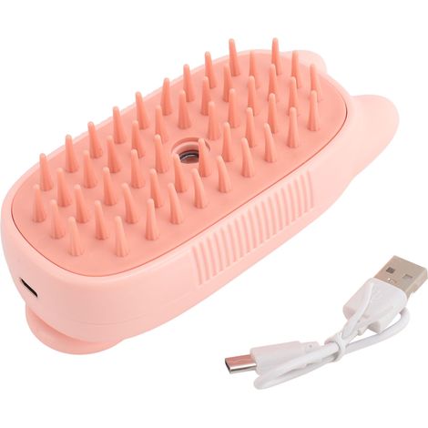 Cat Mist Brush Multifunctional One Click Spray Shedding Bath Brush Pet Steam Brush for Cats Dogs Grooming Supplies Pink