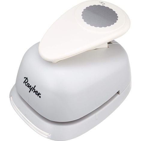 Rayher perforatrice creativa circolare con bordo decorativo per lavorazione carta cartoncino, diametro 6,35 cm 2 1/2 Zoll per una grammatura carta fino a 200g/m scapbooking etichette biglietti colore  (1/5)