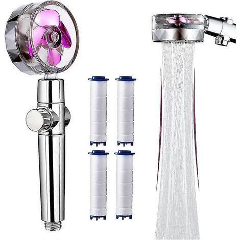 Douche à hélice, douche à ventilateur turbo, pommeau de douche à hélice (haute puissance) (1/5)