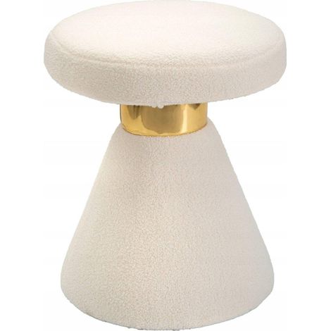 Ferretti Runde Weiße Polsterkaffeetisch 42x51 cm
