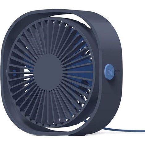 Mini ventilatore USB, portatile e silenzioso, con 3 velocità regolabili, alimentato tramite USB, ideale per casa e ufficio (blu) (1/5)